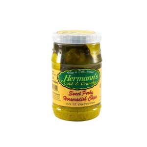 Hermanns – Pickle Chips süße Meerrettich 16 Unzen – Packung mit 12