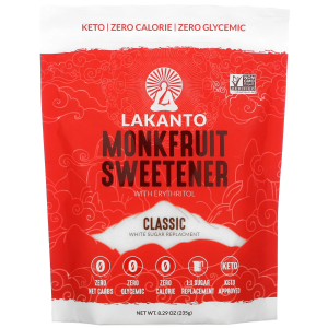 Lakanto , Mönchsfrucht-Süßstoff mit Erythrit, klassisch, 8,29 Unzen Packung