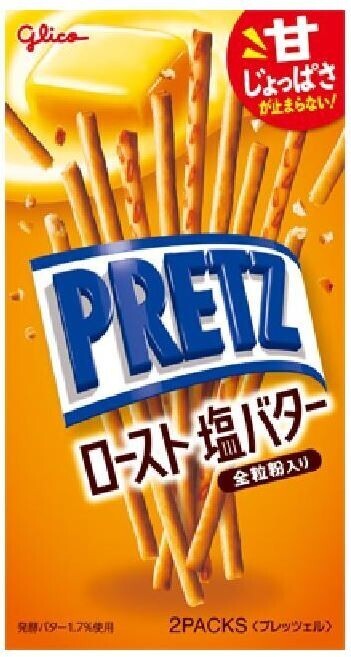 Glico “PRETZ” Braten, Knusprige Dünne Brezeln, Buttergeschmack, Japan, 69g in 1 Box
