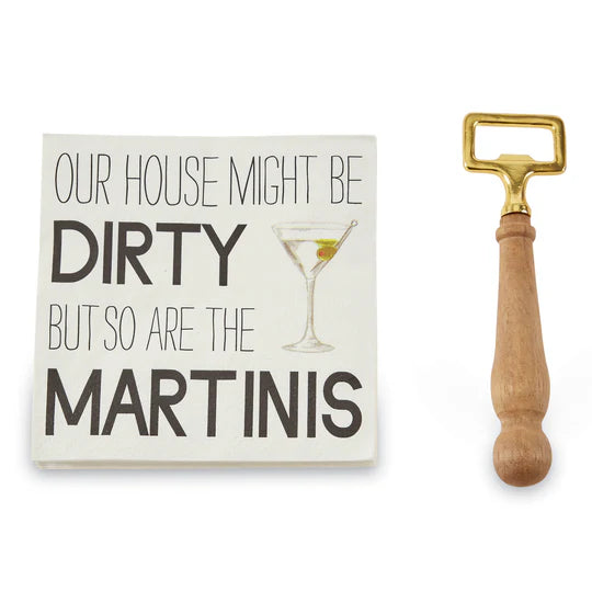 MUD PIE FLASCHENÖFFNUNGSNAPKIN Set – Martini
