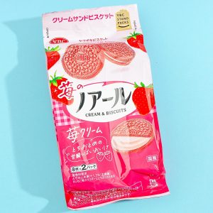 rosa noir dünne gebackene Erdbeerkekse