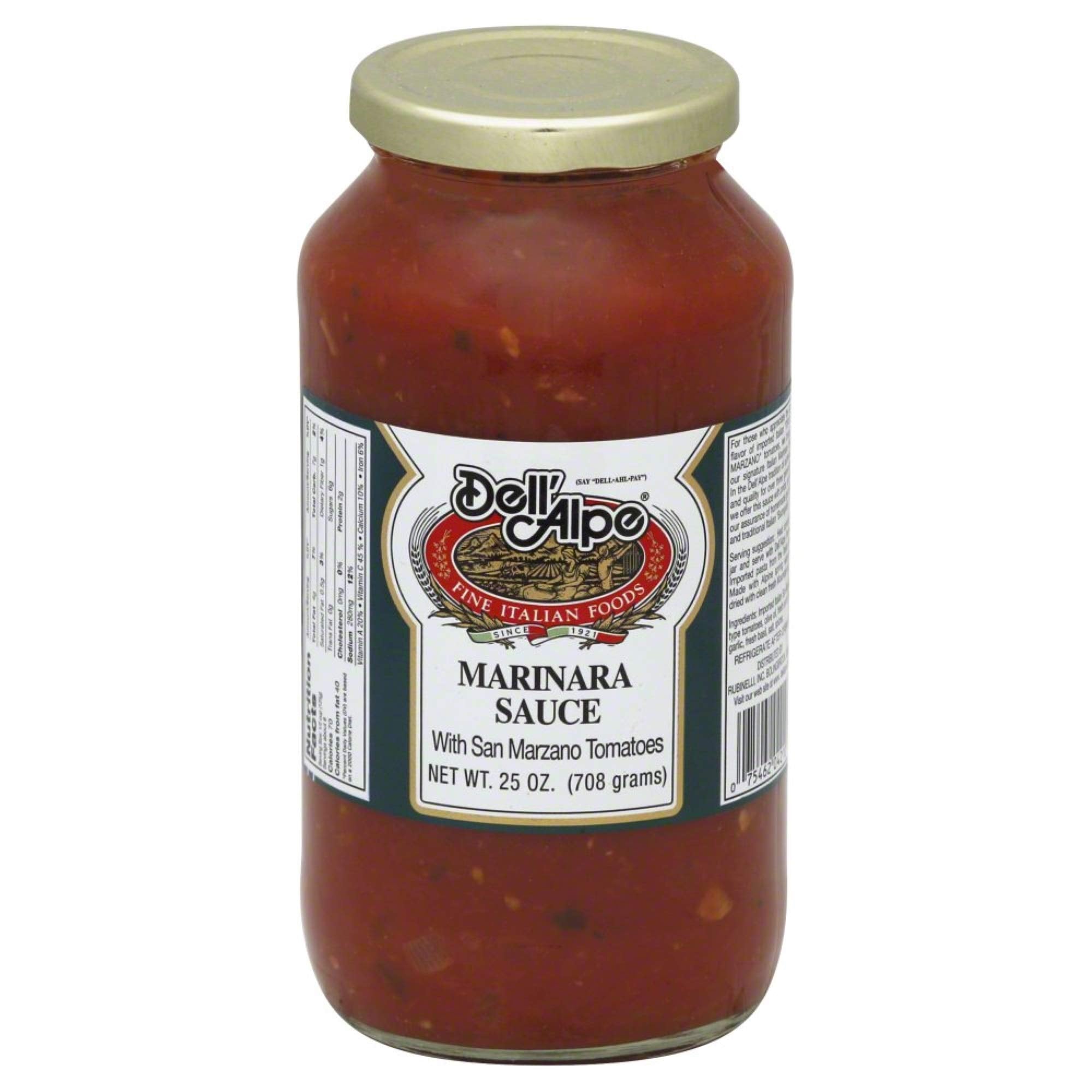 Dell Alpe – Marinara Sauce, 25 Oz (6er Packung)