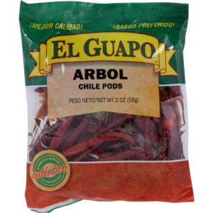 El Guapo Gewürz Chili de arbol ganze 2 Unzen – Packung mit 12
