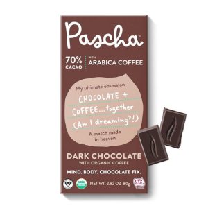 Pascha Schokoladenriegel dunkel arabischer Kaffee 2,82 Unzen – Packung mit 10