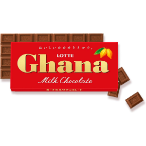Lotte Ghana Milch Schokolade Bar klassische süße Leckerbissen in Japan – tokyo sakura Mall – 50g