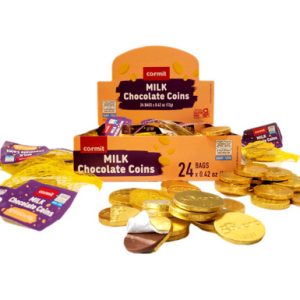 Milch Schokoladenmünzen, Goldfolie gewickelt hanukkah Gel, koschere Molkerei, 24 Zähler