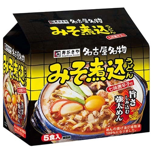 Sugakiya, Miso Nikomi Udon, Instant Noodle, Einfaches Kochen, 5 oder 1 Portionen