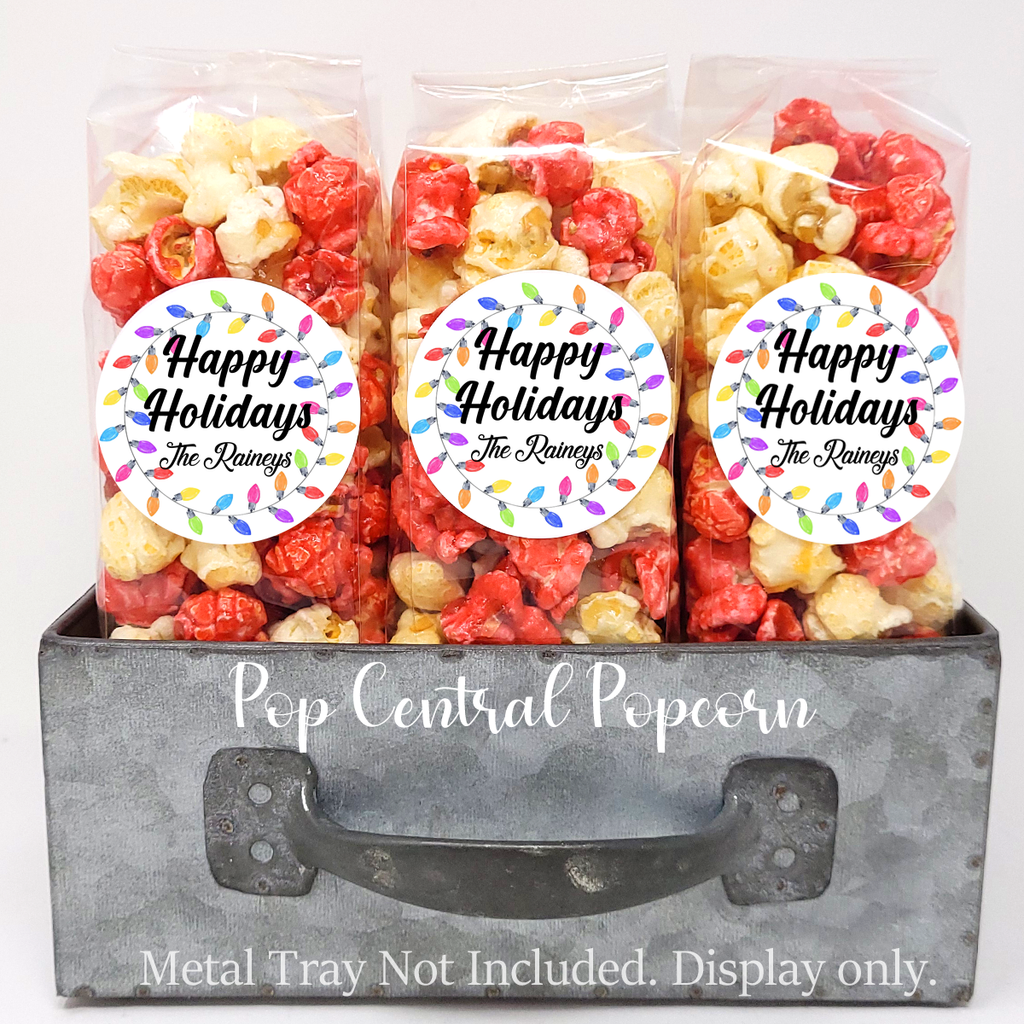 Helle Lichter – Happy Holidays – personalisierte Party-Gefälligkeiten
