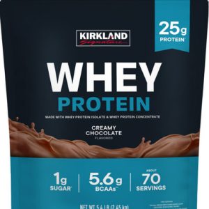 Kirkland Whey Protein Pulver, cremige Schokolade, Eiweiß, 5,4 lbs – 25g