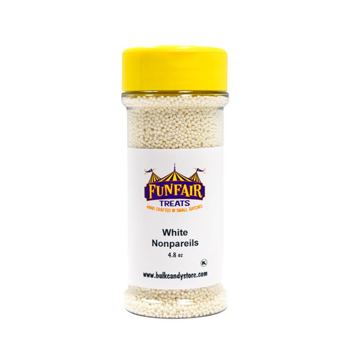 Weiße Nonpareil-Streusel – 4,8 oz
