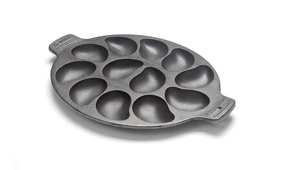 Fox Run Marken – Outset Gusseisen Oyster Grillpfanne, 12 Hohlräume