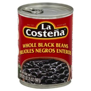 La Costeña schwarze ganze Bohnen, 19.75 Unzen Packung mit 12