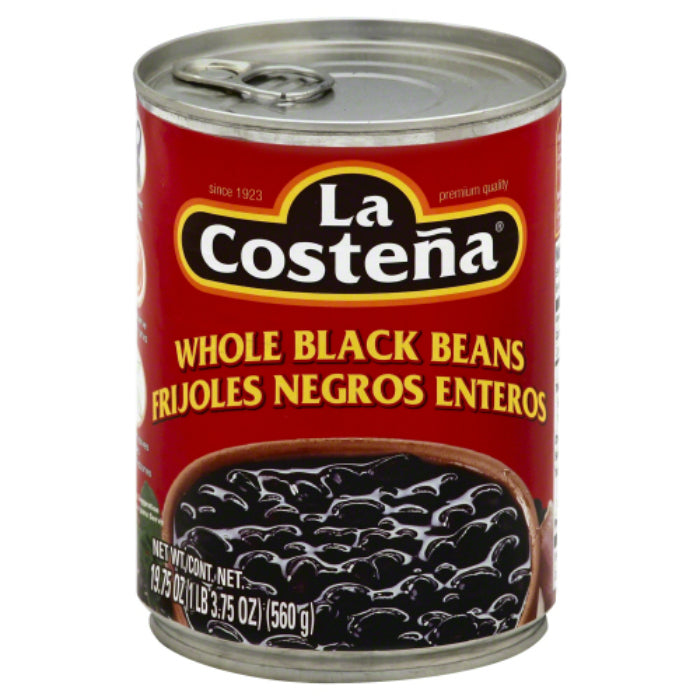 La Costeña Schwarze ganze Bohnen, 19,75 oz – Packung mit 12