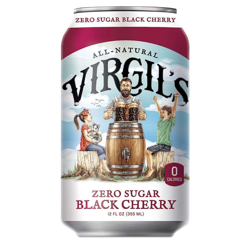 Virgil's – Schwarz Kirsche Zero Zucker Soda, 48 fl oz (4er Packung) – Packung mit 6 Stück