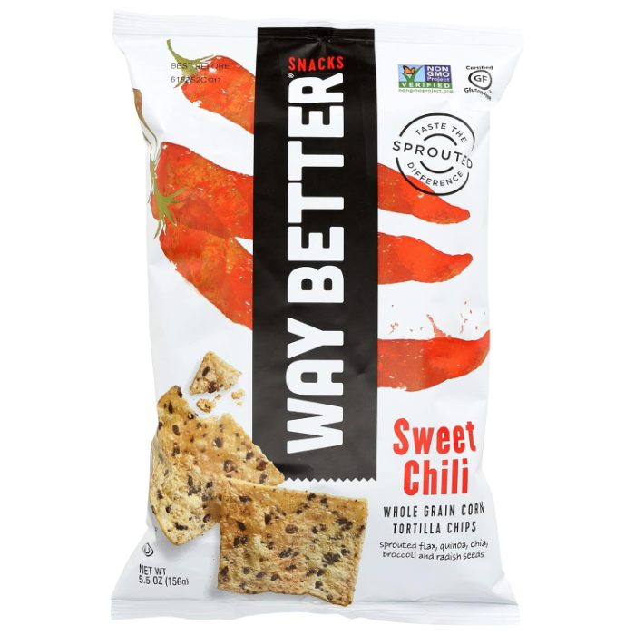 Bessere Snacks – Vollkorn Tortilla Chips süß Chili, 5,5 Unzen