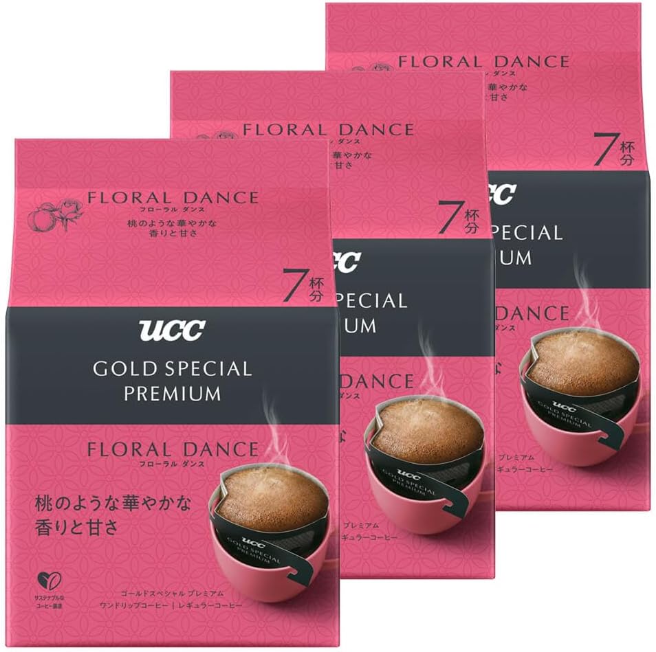 UCC Gold SPECIAL Premium Ein Tropfen Kaffee mit Blumenmuster Dance 3 Packs Japan – Tokyo Sakura Mall