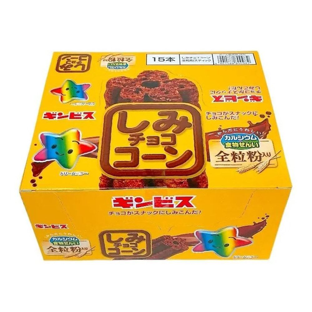 Ginbis “Shimi Choco Mais Stick” 15 Riegel in 1 Schachtel