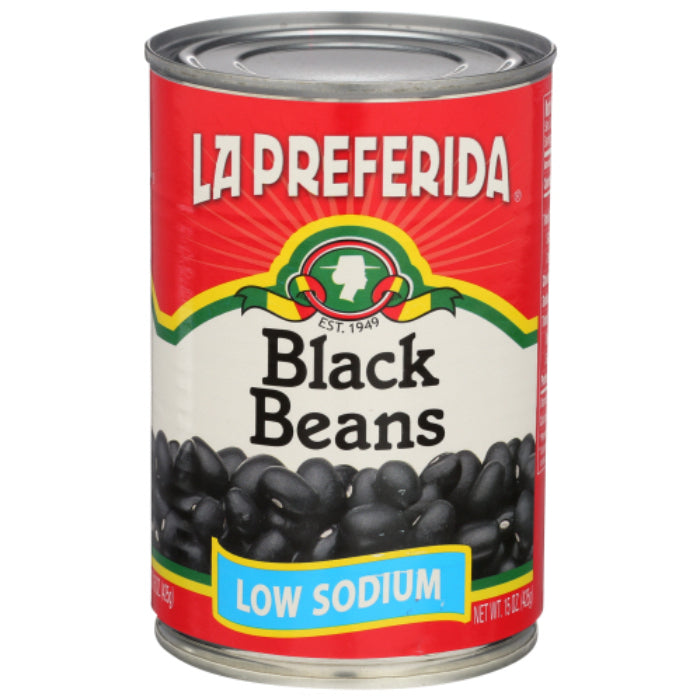 La Preferida Schwarze natriumarme Bohnen, 15 Oz – Packung mit 12
