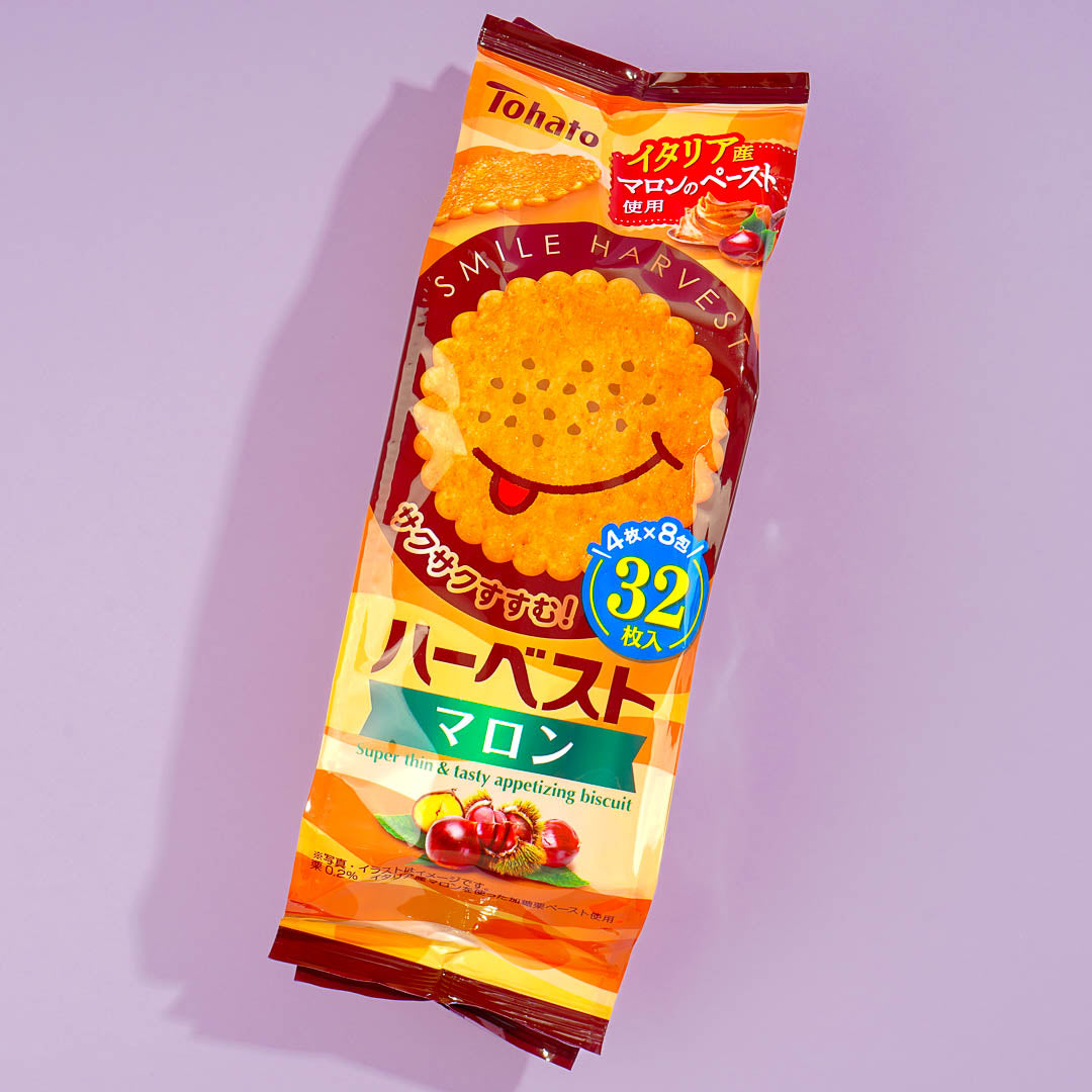 Tohato Smile Harvest Super dünne Keks Tasche – Kastanie