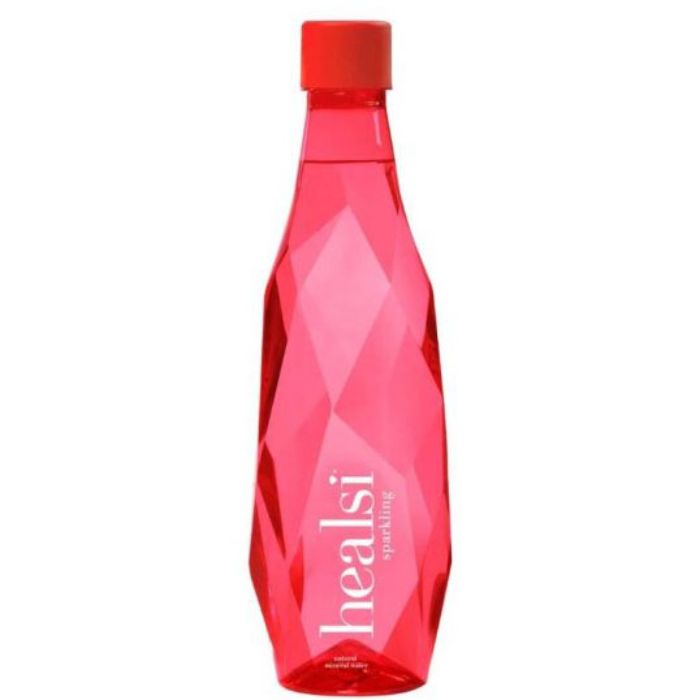 Healsi – Funkelnde Wasserflasche (rot), 16,9 fl oz – Packung mit 12