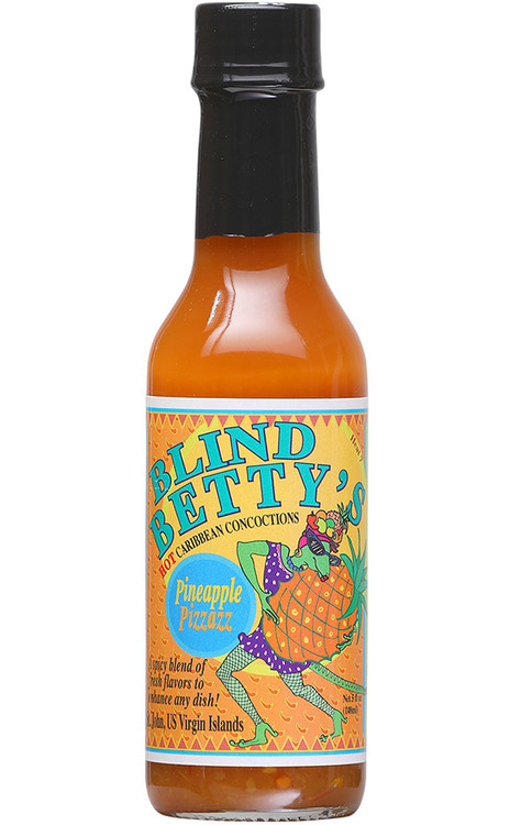 Blinde Betty tropische Ananas Pizzazz Chilisauce, 5oz