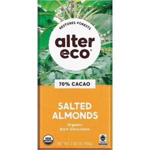 Alter Eco Bio-Schokoriegel – Dunkle gesalzene Mandeln, 2.82 Oz