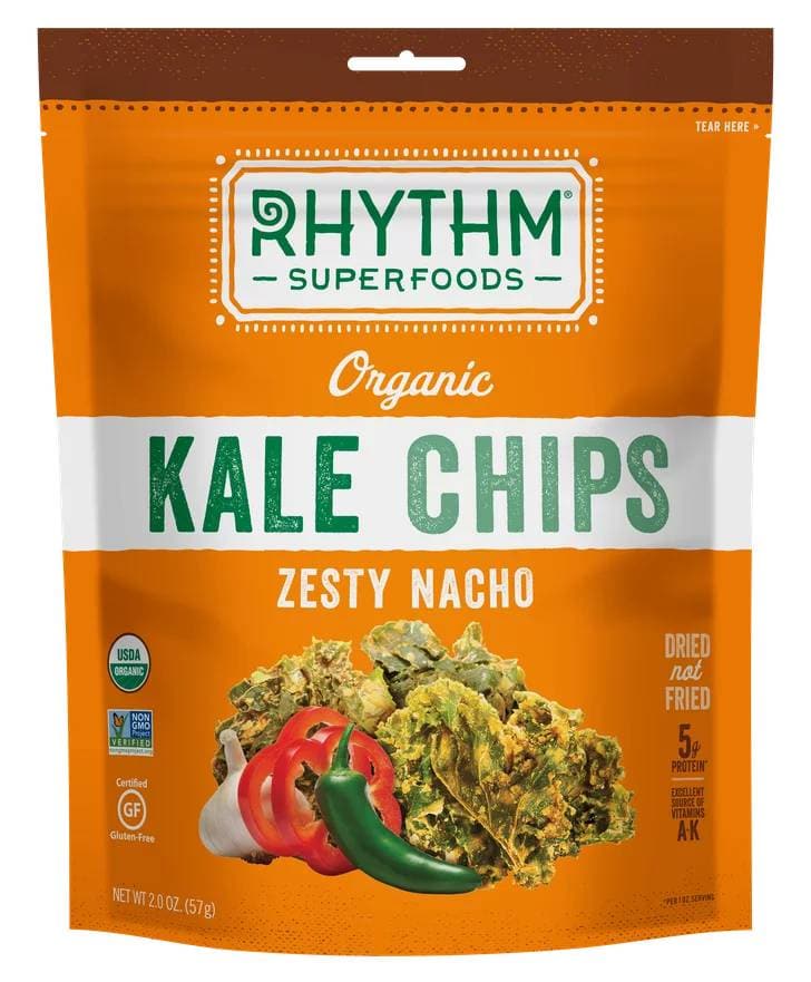 Rhythm Superfoods Zesty Nacho Kale Chips, 2 oz – Packung mit 12 Stück