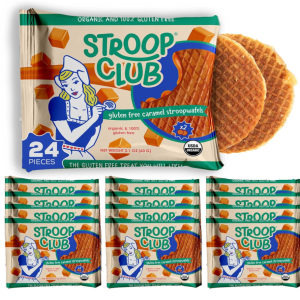 Stroop Club Glutenfreie traditionelle Karamell Bio-Stroopwafels (nicht vegane Box – 12 Packungen x 2-Packet-Gehäuse