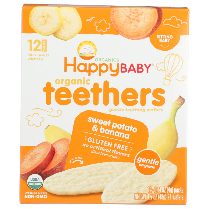 Happy Baby – Waffeln Banane & Süßkartoffel Bio 1.7 Oz – (6er Packung)