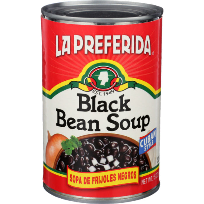 La Preferida Schwarze Bohnensuppe, 15 Oz – 12er Packung