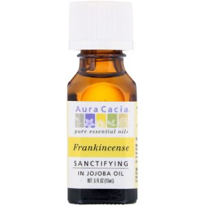 Aura Cacia Ätherisches Öl Weihrauch in Jojoba, 0,5 Oz – P