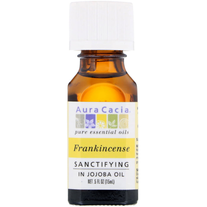 Aura Cacia Ätherisches Öl Weihrauch in Jojoba, 0,5 Oz – P