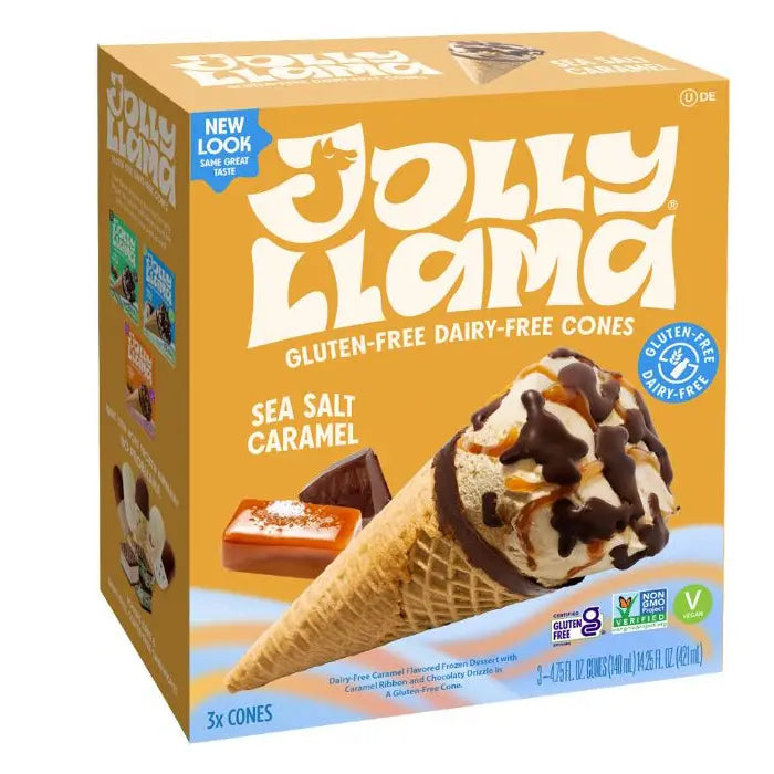 JOLLY LLAMA – Meersalz Karamell Kegel 14.25FO (Packung mit 8)