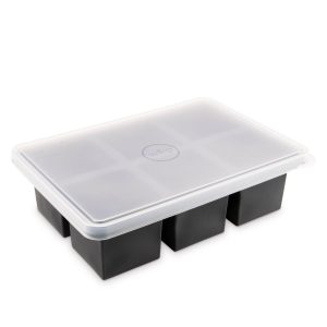 W&P – Cup Cube Silicone Food Storage Meal Zubereitung: Anthrazit / 6 Würfel