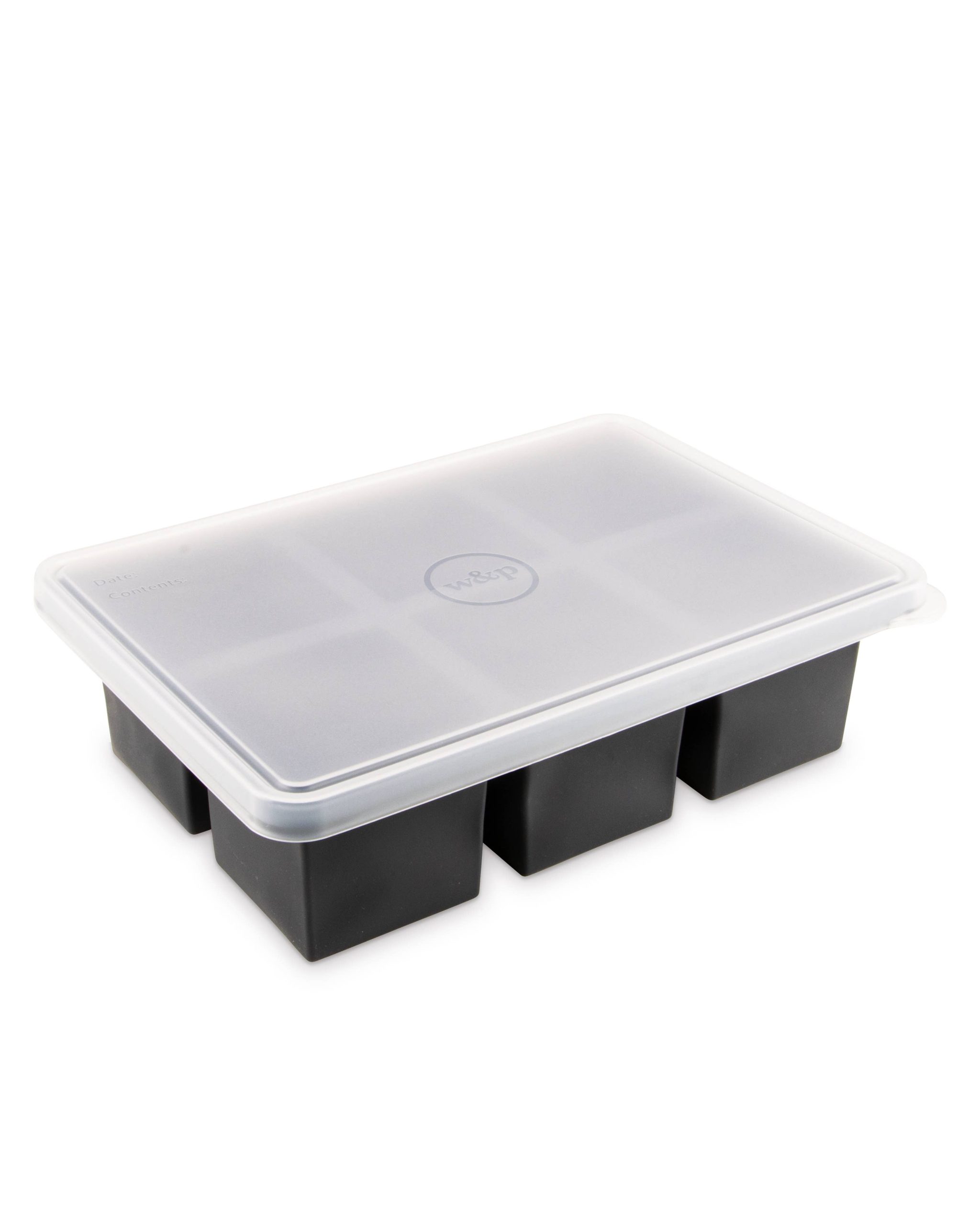 W&P – Cup Cube Silicone Food Storage Meal Zubereitung: Anthrazit / 6 Würfel
