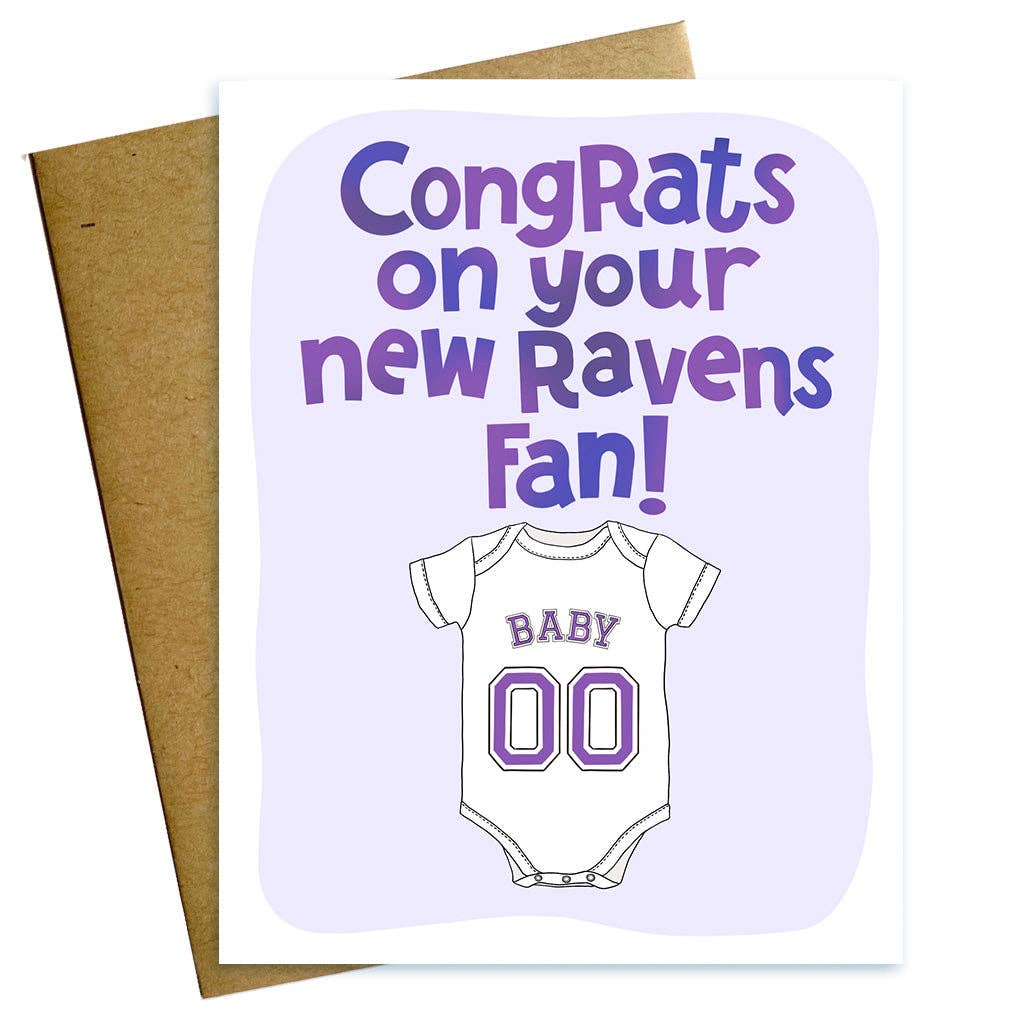 Maggie Moore Studio – Congrats auf Ihrem neuen Ravens Fan Baby Card