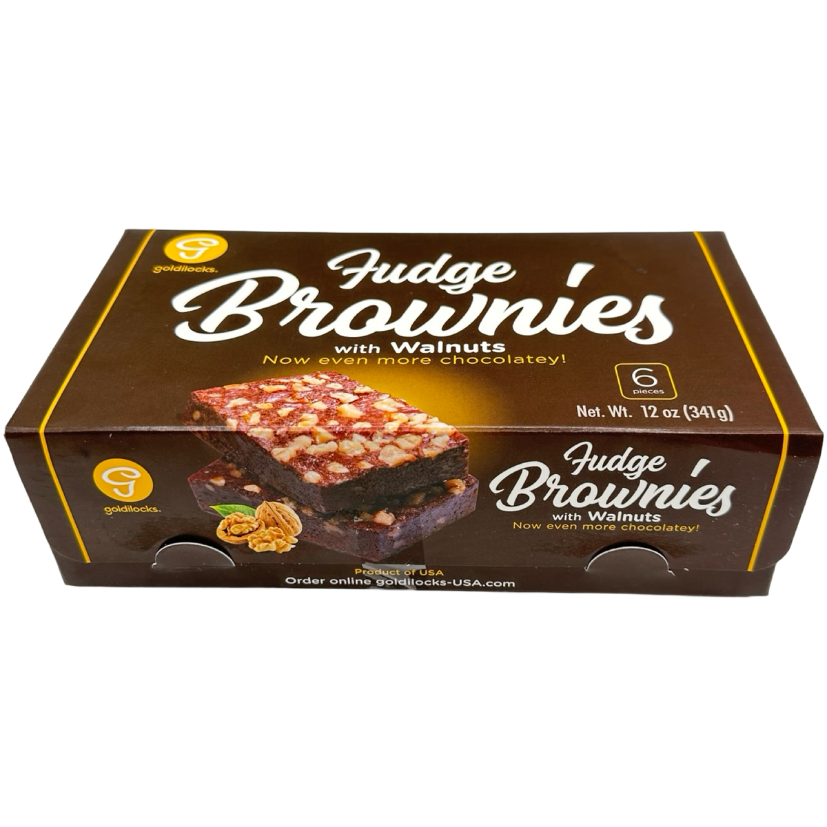 Goldilocks Fudge Brownies mit Walnüssen – 6er Packung – 12 OZ