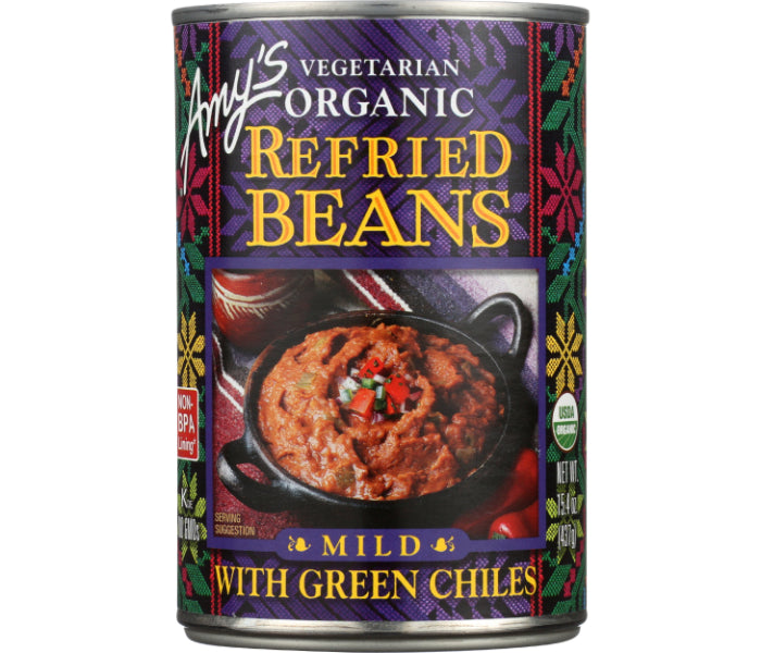 Amy's Bean Refried Grün Chili GF, 15.4 Oz – Packung mit 1 Stück