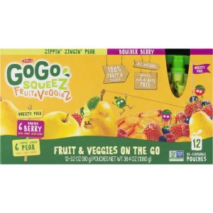 Gogo Squeez – Applesauce Beerenbirne 12 Packung, 38,4 Unzen (Packung mit 6 Stück)