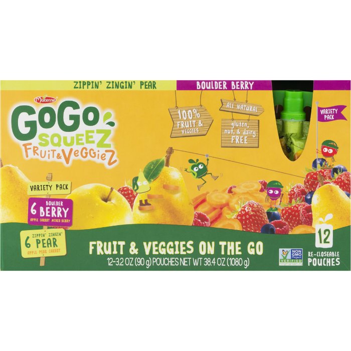 Gogo Squeez – Apfelmus Birne 12er Packung, 38,4 Oz (6er Packung)