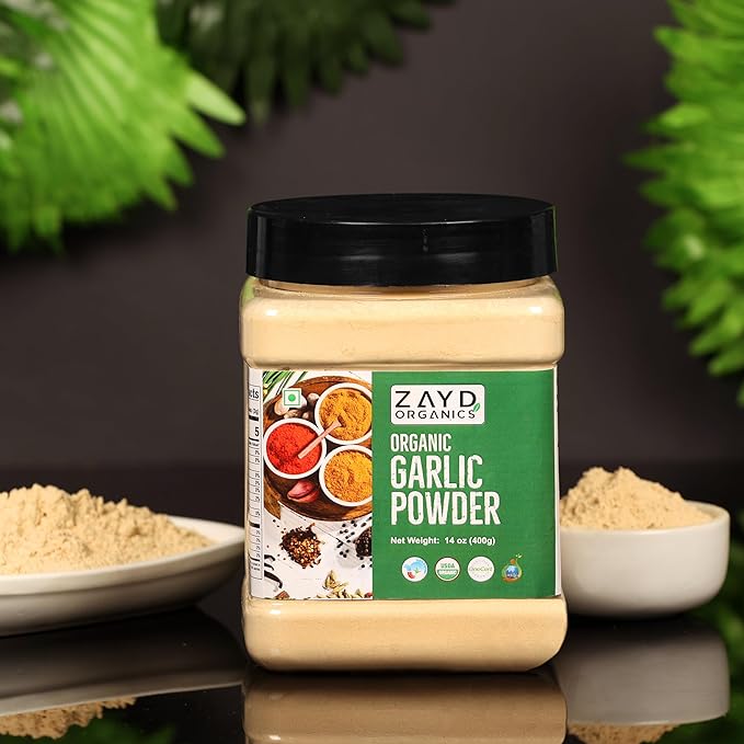 Zayd Organics Knoblauchpulver, 400g (Glas)