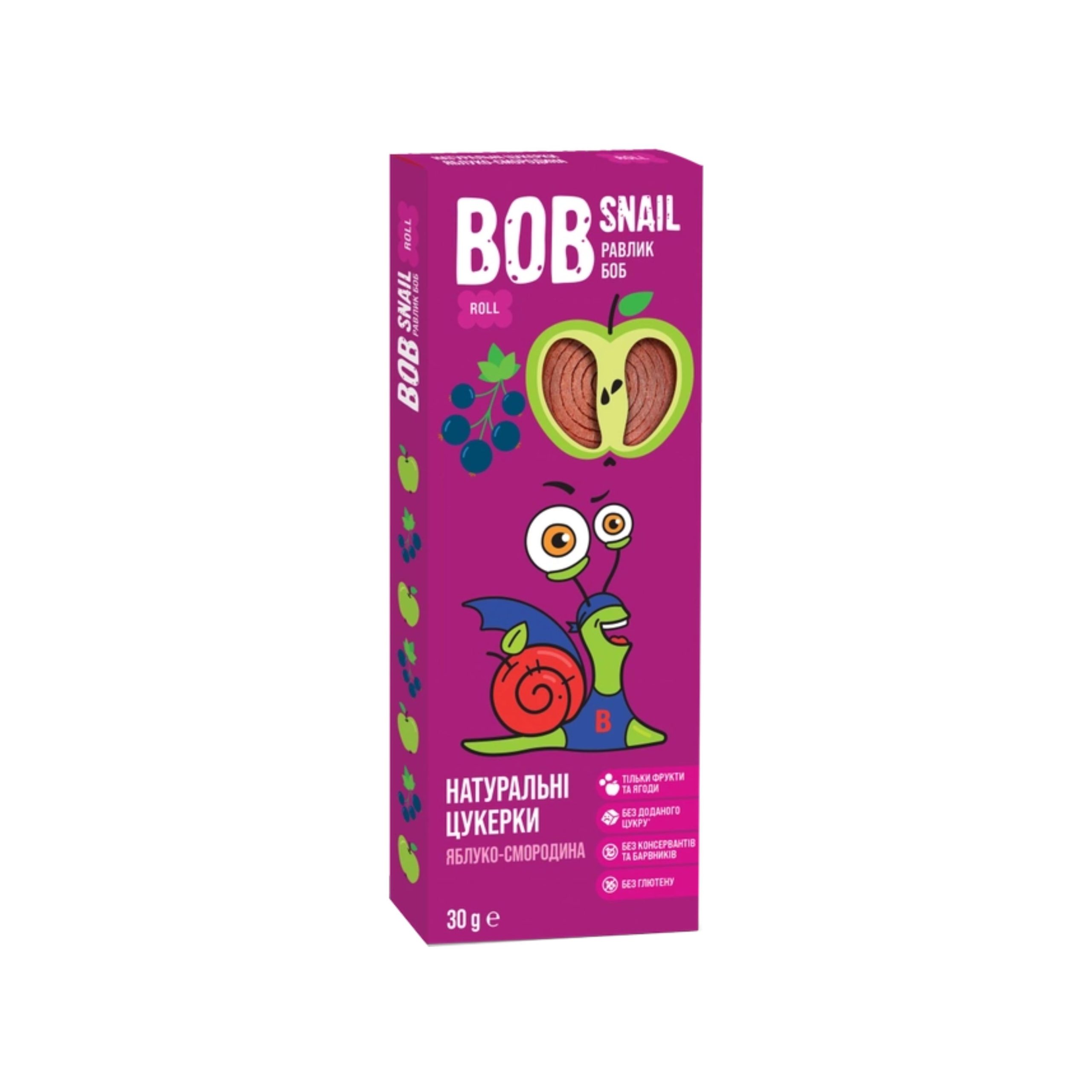 Bob Schnecke Apfel Blackcurrant Roll 30g (Ukraine)