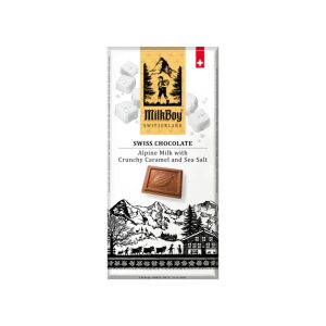 Milkboy Alpine Milchschokolade mit knackigem Karamell und Meersalzriegel (3,5 Unzen) (Switzerland)