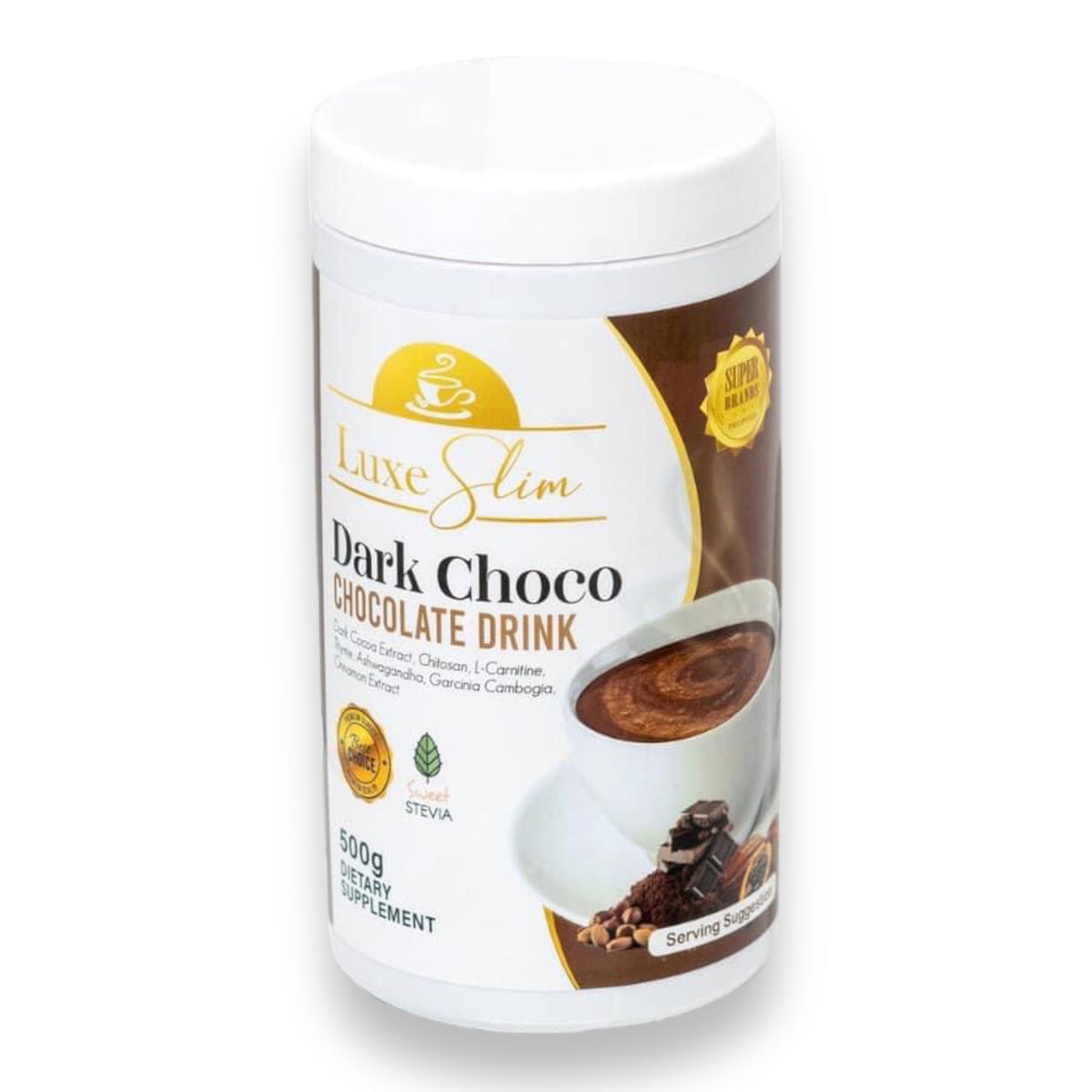 Luxe Slim – Dunkle Schokolade – Schokoladengetränk – HALF KILO CANISTER 500g