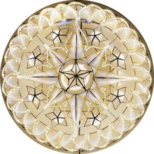 Philippines Christmas Capiz Parol Lantern Star (Tala) nur weiße led zeigen – Größe 24