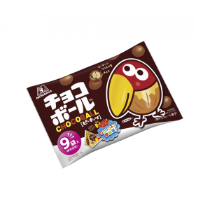 Morinaga, Choco ball Erdnuss, 9 Packungen in 1 Beutel, – 102g