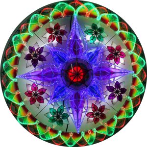 Philippines Christmas Capiz Parol Lantern Star (Tala) rot / grün / blau / weiß led zeigen – Größe 30