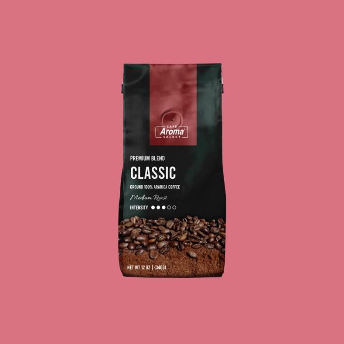 Cafe Aroma Select – klassischer gemahlener Kaffee, 12 Oz (Packung mit 12)