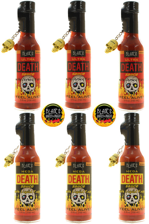 Blair's Mega und Ultra Death Chilisauce Geschenkset, 6/5oz
