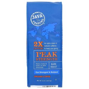 JAVA TRADING Kaffee gemahlen Spitzenfestigkeit 16 Unzen – Packung mit 6